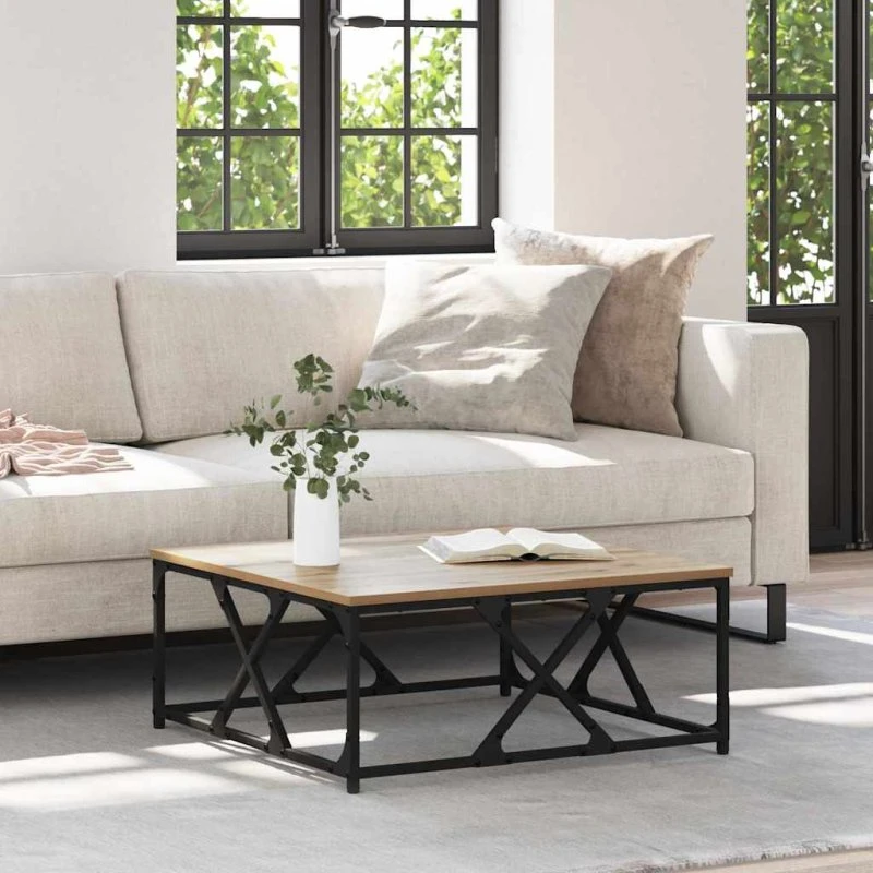 Sofabord Artisan Egetræ 70x70 cm – Konstrueret træ