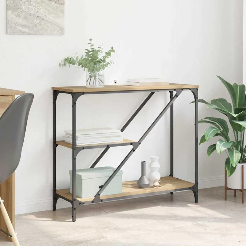 Konsolbord Artisan i konstrueret egetræ 88,5x30x75 cm