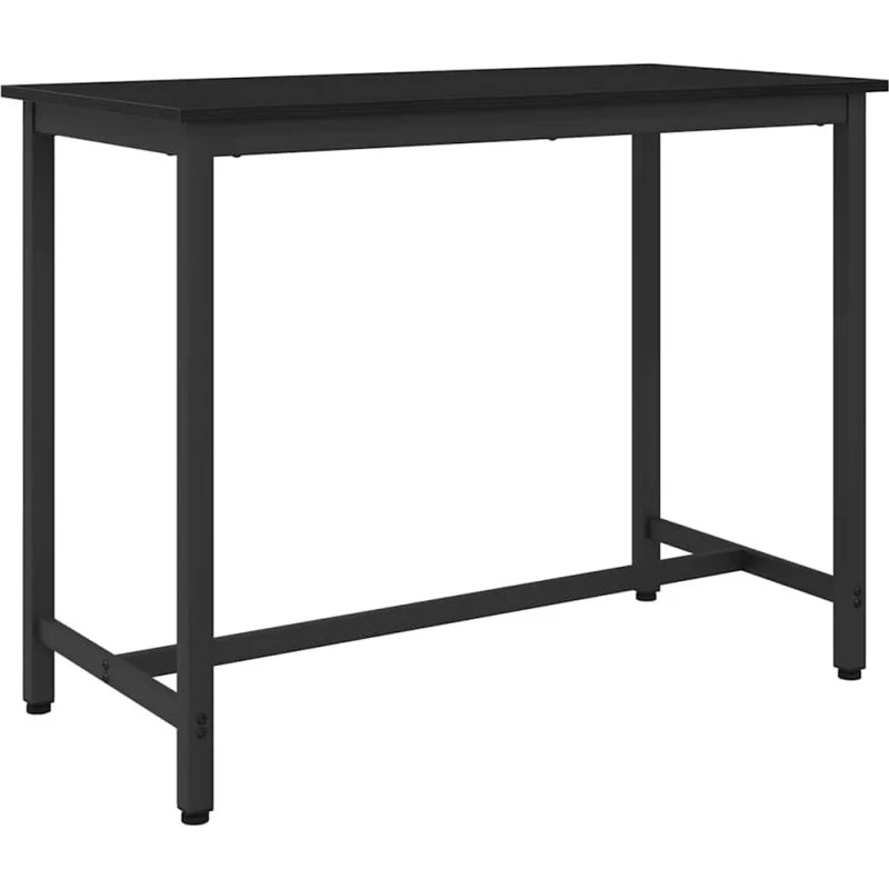 Skrivebord 100x50x76,5 cm – Sort eg & stål