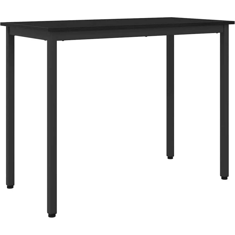 Sort eg skrivebord 100x50x76,5 cm – ingeniørtræ & stål