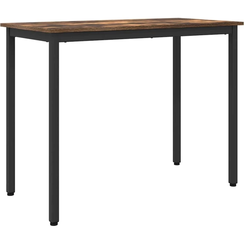 Moderne bord i røget eg 100x50x76,5 cm – ingeniørtræ og stål