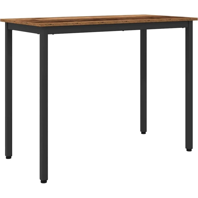 Rustikt skrivebord i gammelt træ 100x50x76,5 cm – stålramme