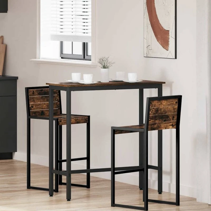 Skrivebord Røget Eg 100x40 cm – Ingeniørtræ & Stål