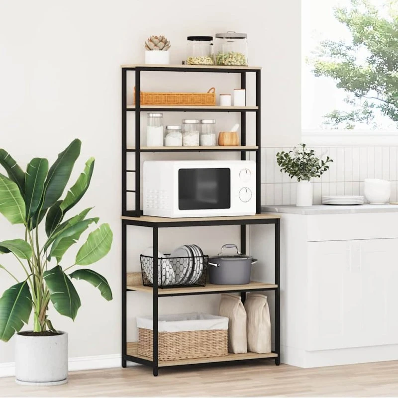 Køkkenhylde Sonoma eg 80x40x168 cm - Industristil