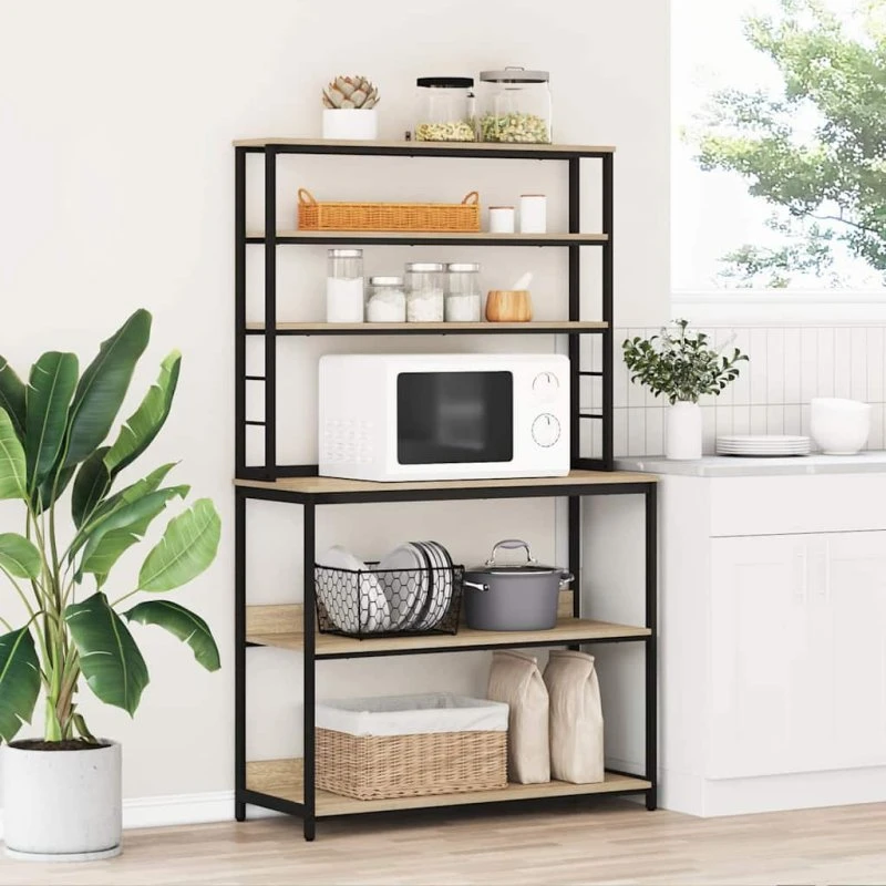 Køkkenhylde Sonoma eg 100x40x168 cm – Industrielt design