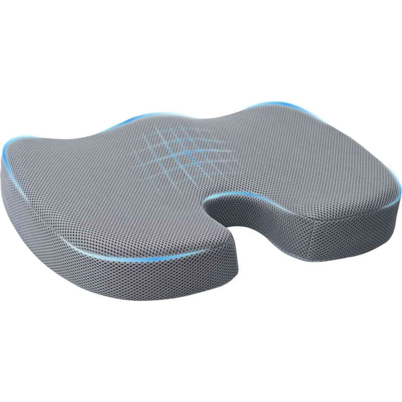 Sædehynde Memory Foam Grå 47x37x8 cm