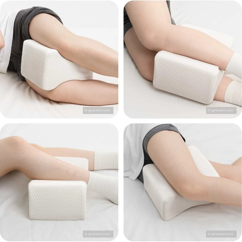 Knee Pillow memory-skum 26x21x15 cm – Hvid
