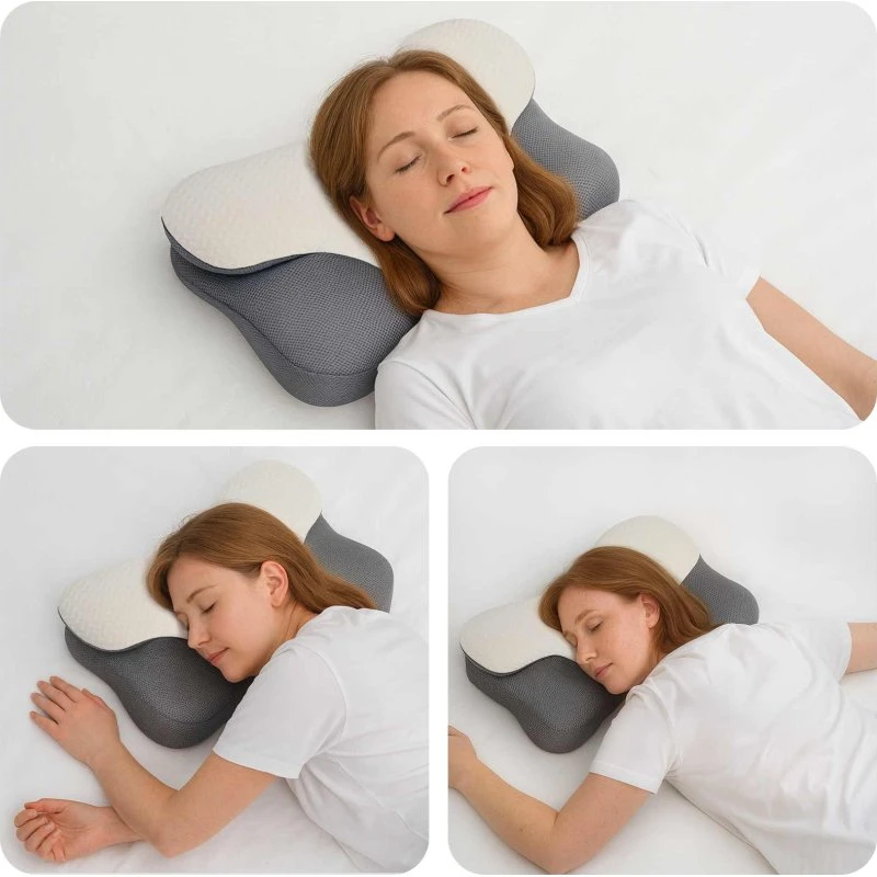 Ergonomisk nakkepude i memory-skum 57x36x13 cm