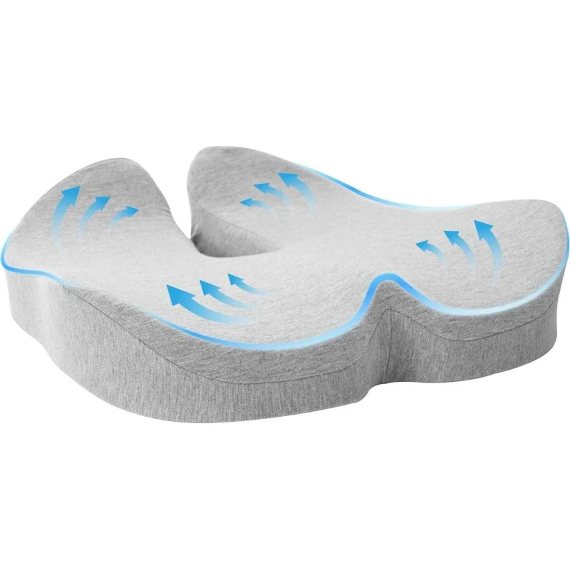 Lysegrå hovedpude i bomuld 50x43x10 cm