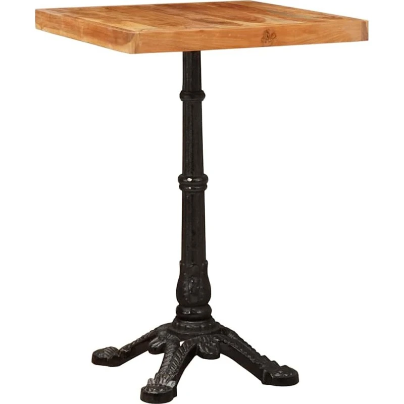 Bistrobord i massivt akacietræ 50x50x76 cm - brun