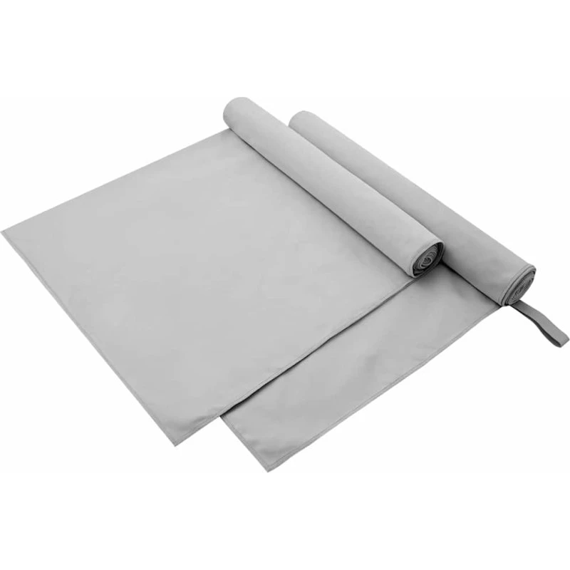 Sportshåndklæder 2 stk 180x90 cm | Letvægt grå