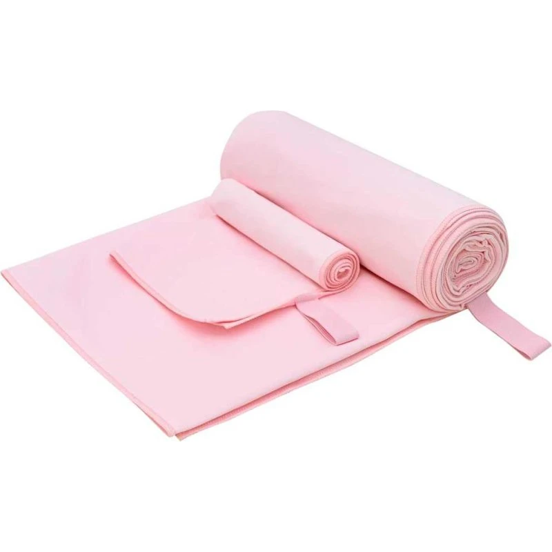 Sports håndklæde sæt 2 stk - Lyserød (polyester/polyamid)
