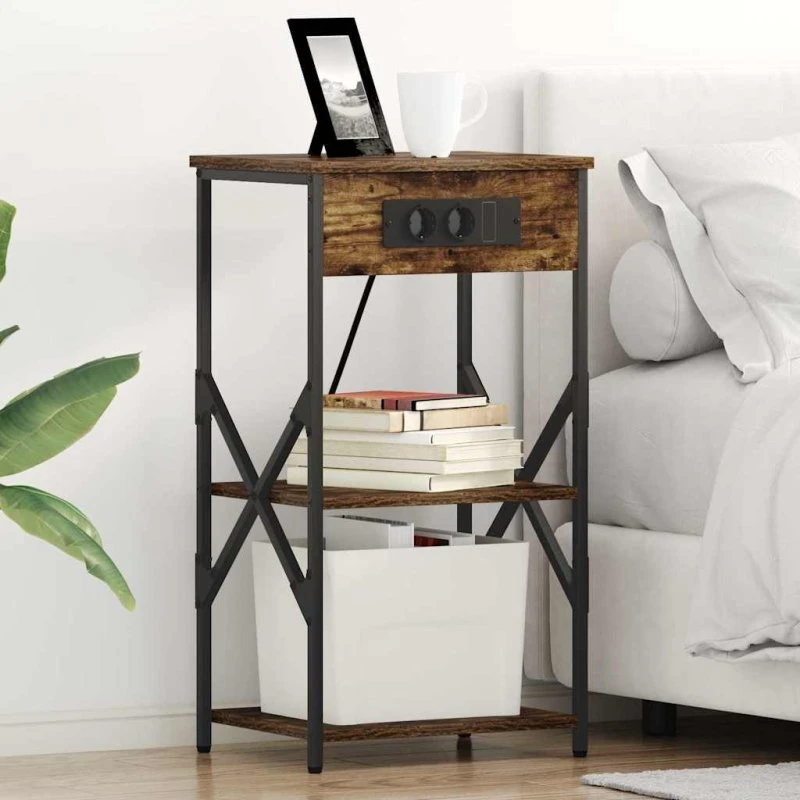 Natskab 2 stk - Røget eg, 41x31x76 cm