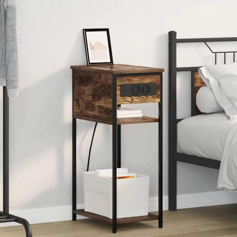 Natskab Røget eg med ladestation 41x28x76 cm