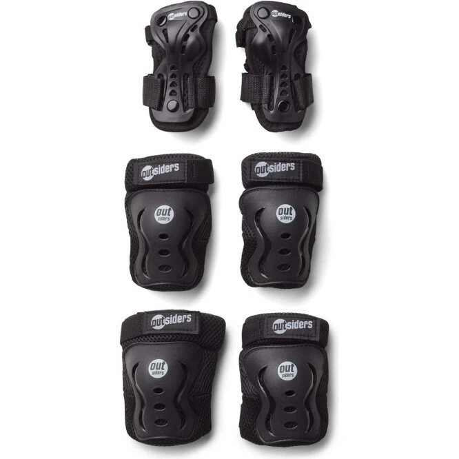 Outsiders Deluxe sikkerhedssæt (XS) - håndled, knæ, albue