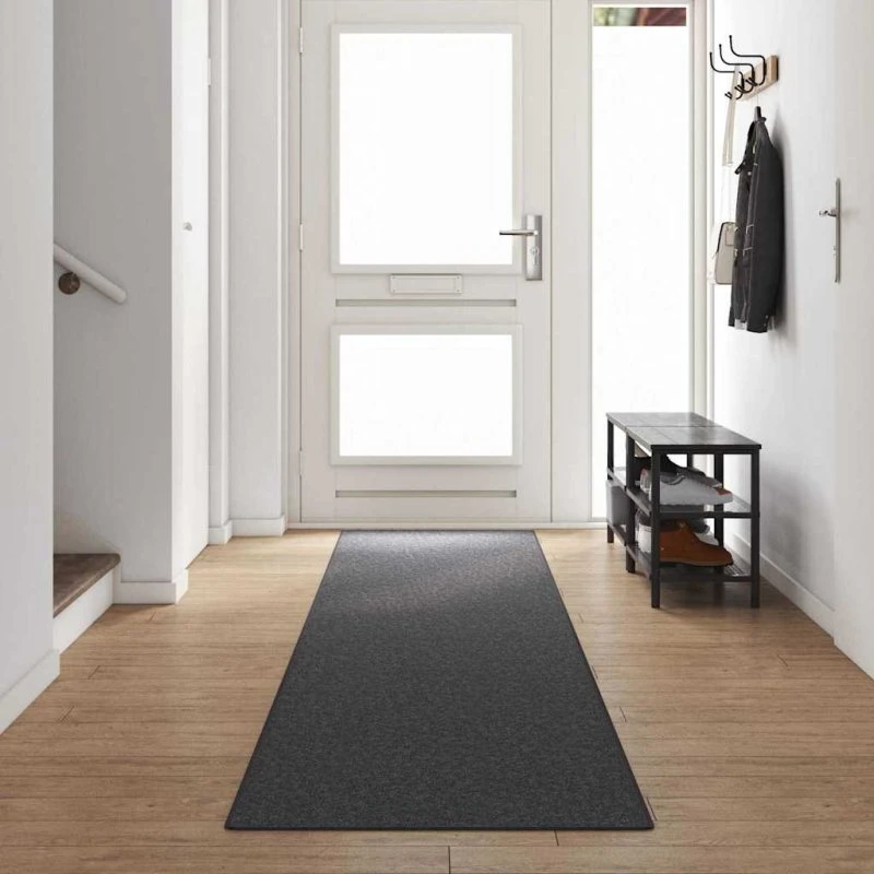 Mørkegrå Tæppe Runner 80x500 cm – 100% Polypropylen