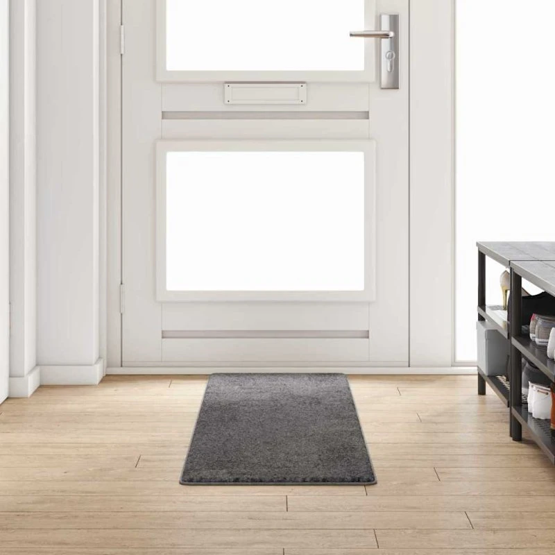Grå Tæppe Runner 50x200 cm – 100% Polypropylen, Skridsikker