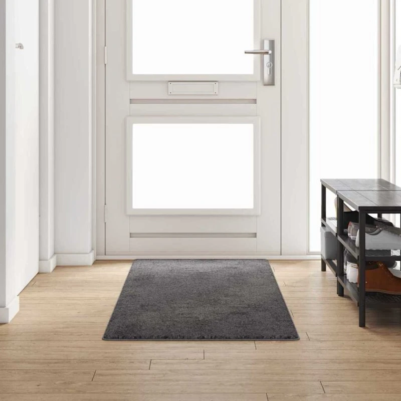 Grå Tæppe Runner 80x250 cm – 100% Polypropylen