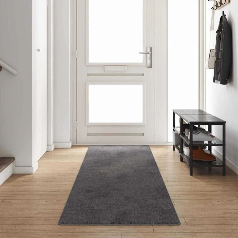 Tæppe Runner Grå 80x400 cm – 100% Polypropylen (Tuft)