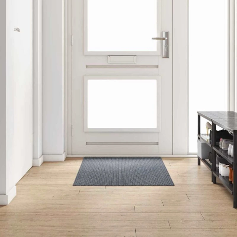 Grå Tæppe Runner 80 x 150 cm – Blødt stof & skridsikker