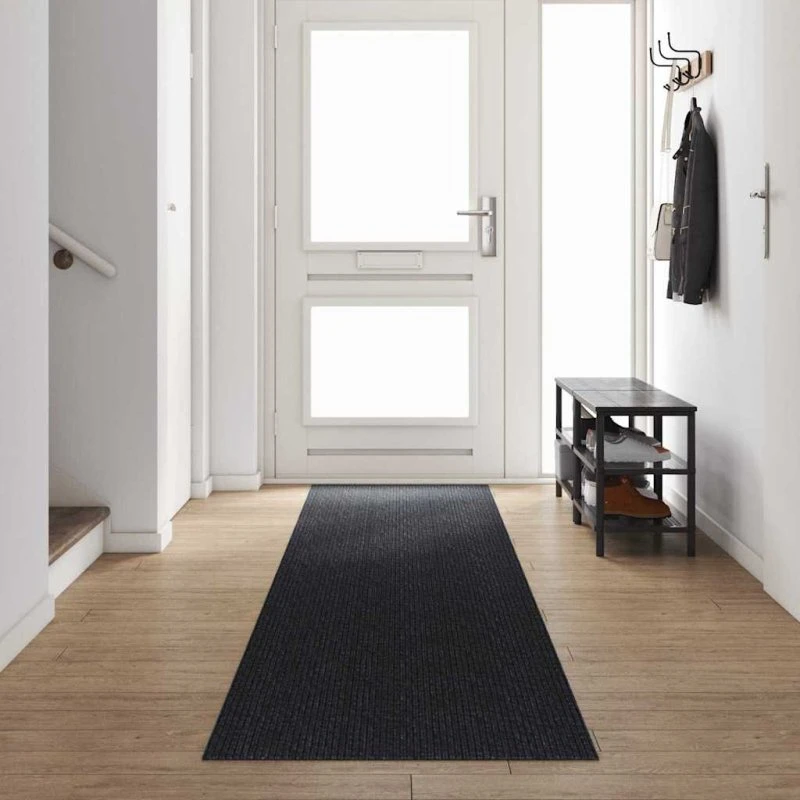 Tæppe Runner Antracit 80x500 cm – Blødt stof
