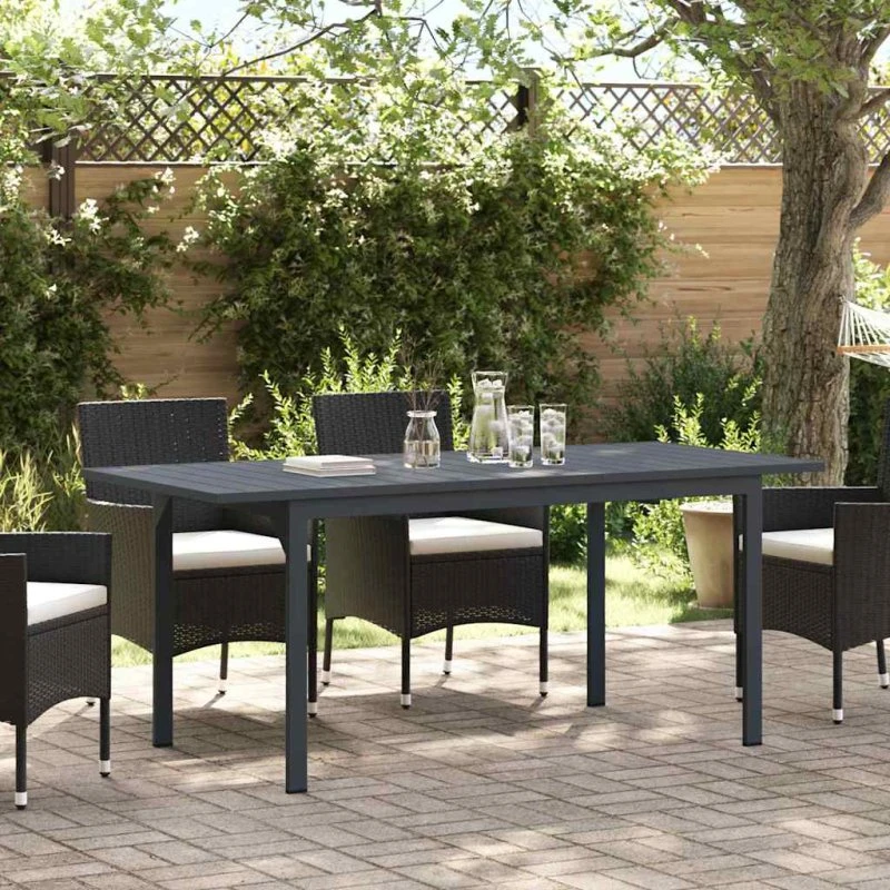 Terrassebord Antracit 180x80 cm — Pulverlakeret stål