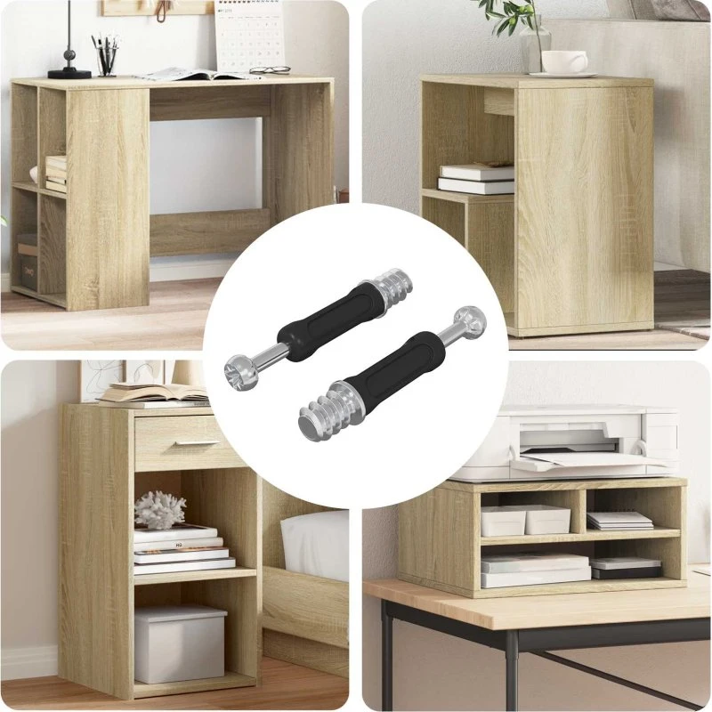 Cam-lås skrue M6 x 40 mm, 2 stk – sølv/sort