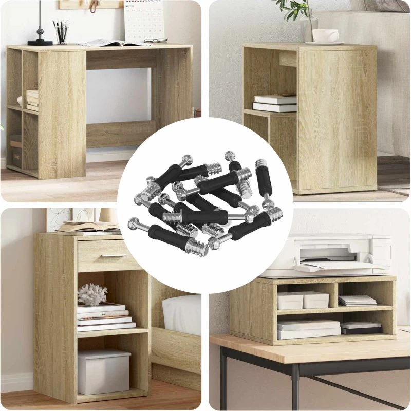 Kamlås skruer 4.000–5.000 stk, zinkbelagt, sølv/sort