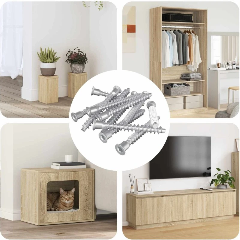 Bekræftelsesskruer Confirmat 12 stk Ø7×58 mm Sølv