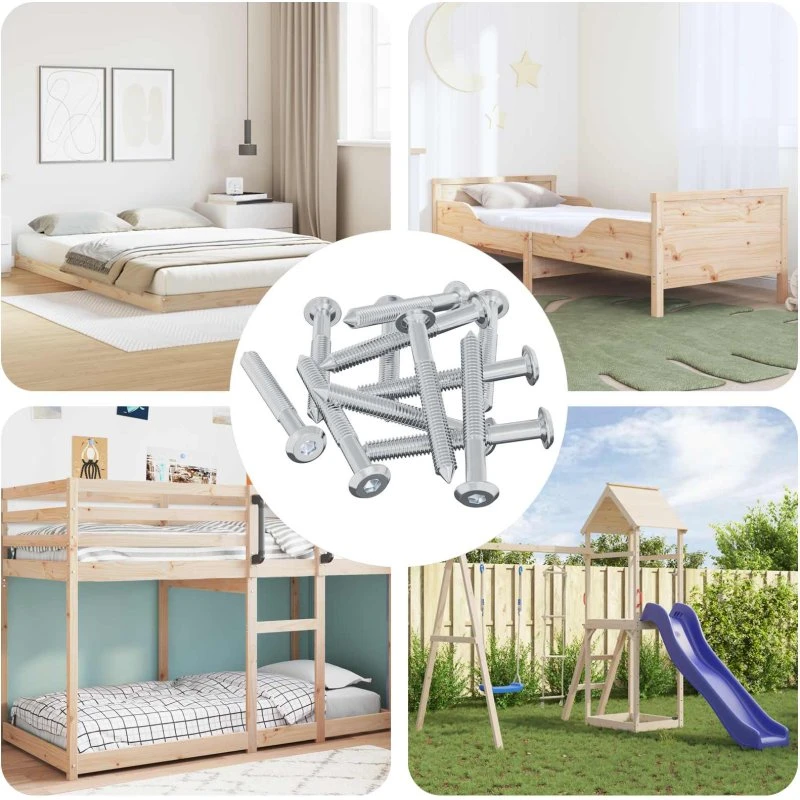 Skrue M6 x 50 mm, 1800 stk – Sølv stål