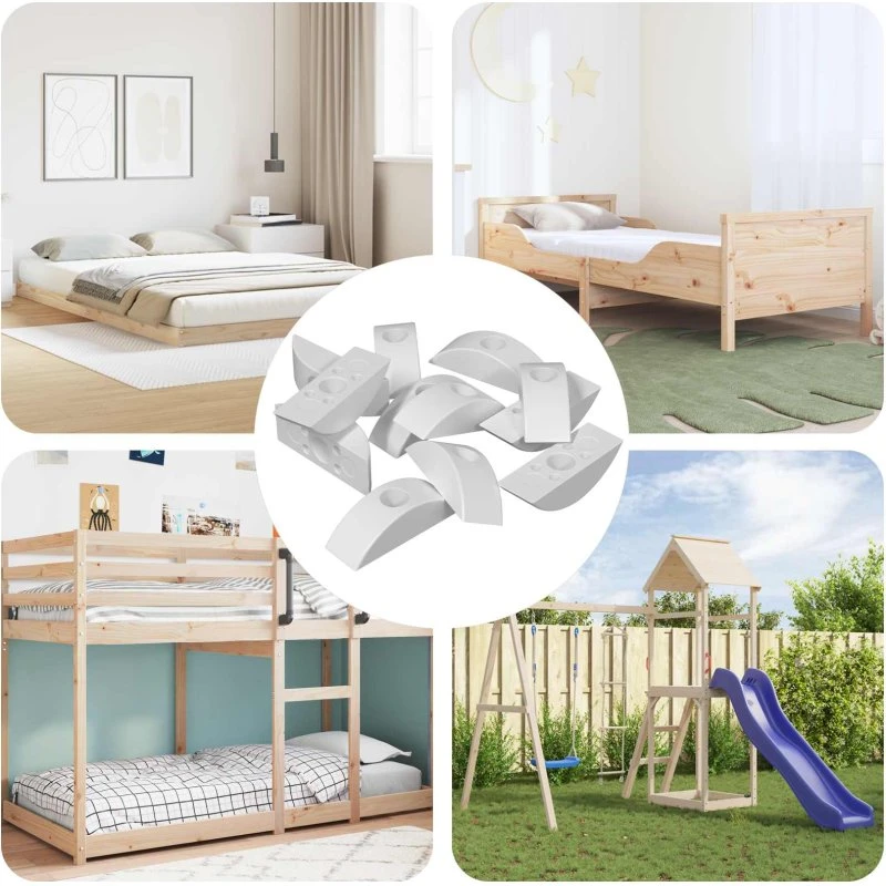 Halvmåne Skiver M6 12 stk Hvid PP