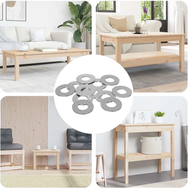 Fladskiver 11.842 stk Sølv, Jern med zinkbelægning