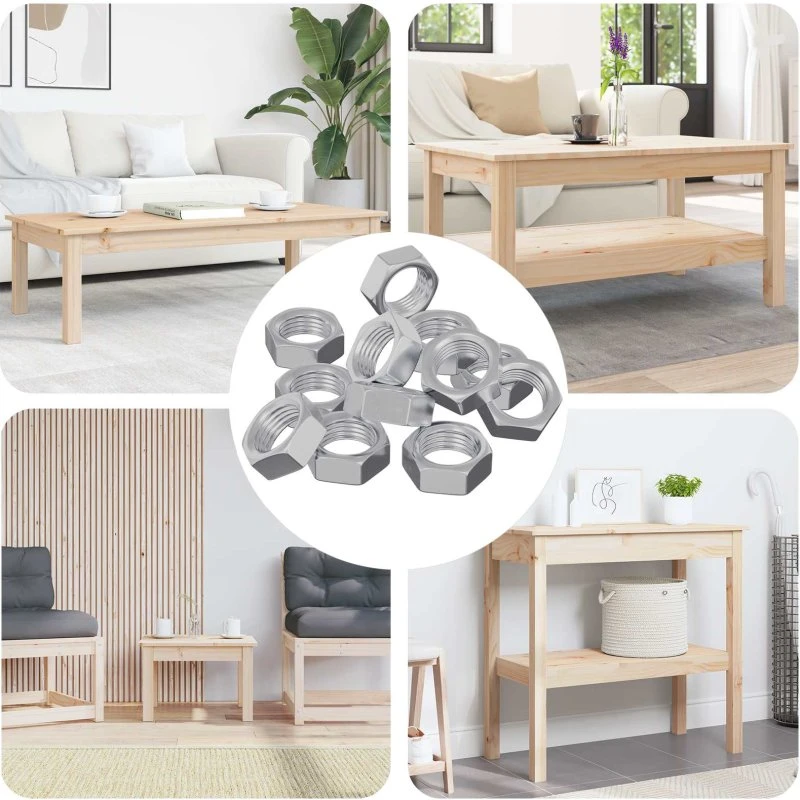 Sekskantmøtrikker zinkbelagt stål 23377 stk