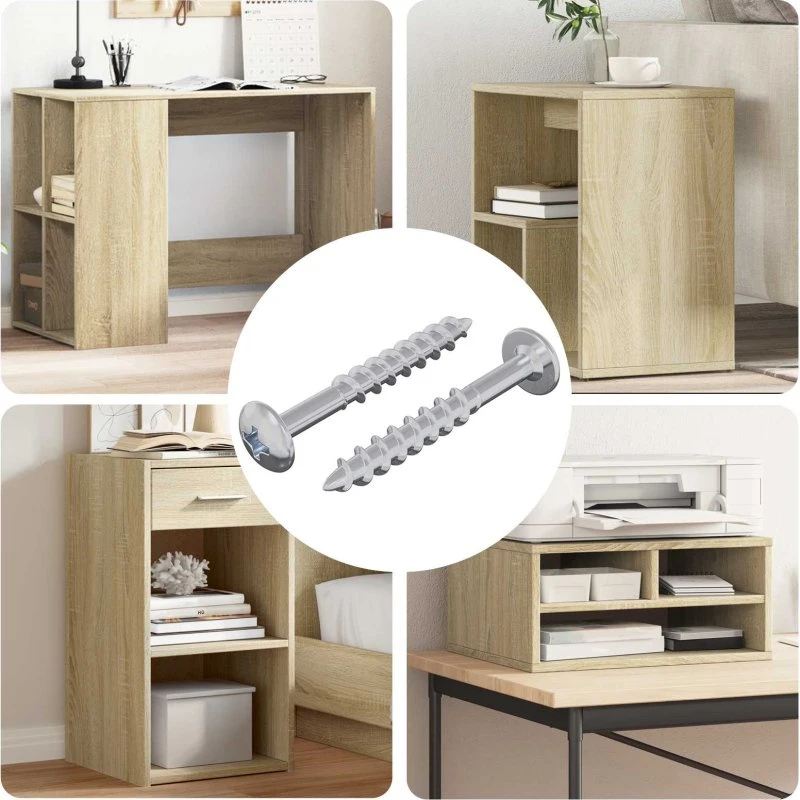 Skrue 2 stk Sølv 9,8x35 mm i jern