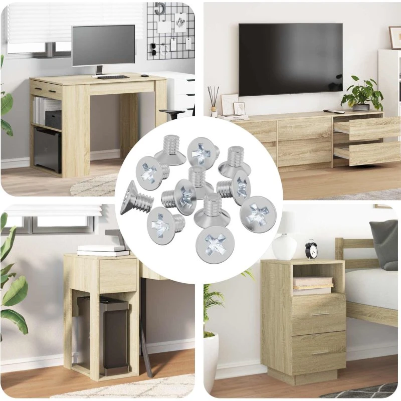 Senkkopskruer 32727 stk, stål/sølv, Phillips