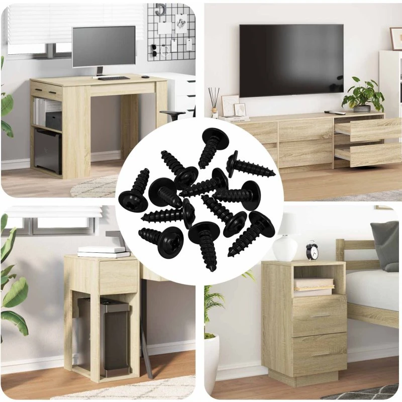 Selvborende skrue 3,5x12 mm sort – 12 stk