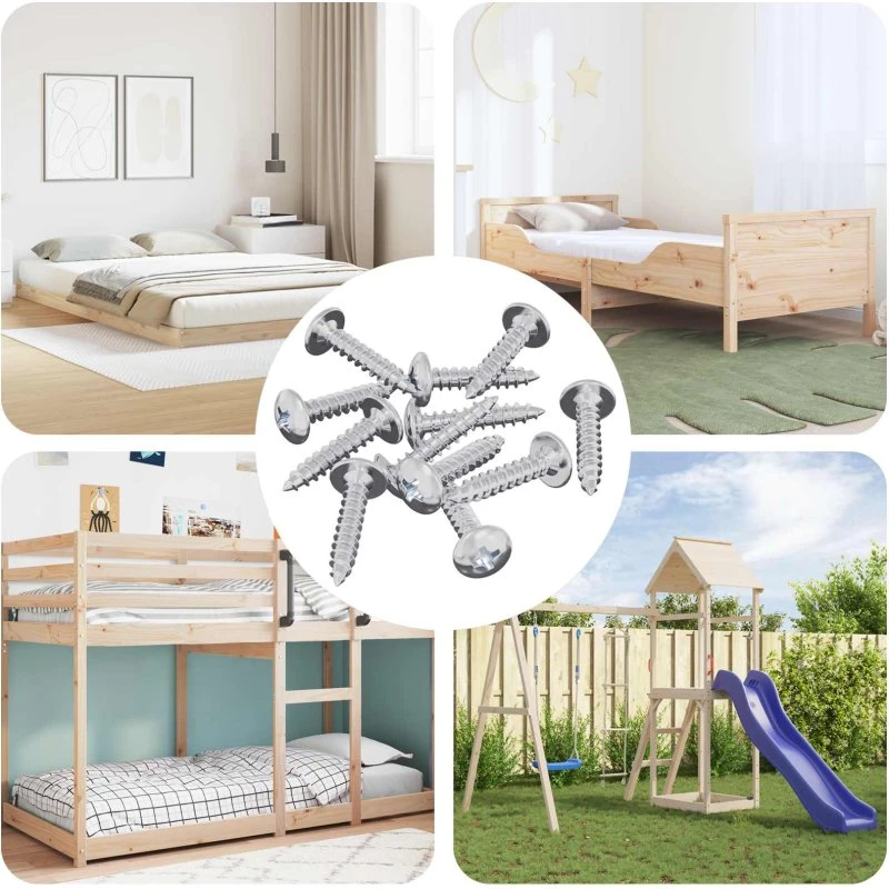 Selvborende skrue 10976 stk, zinkbelagt stål, rundt hoved