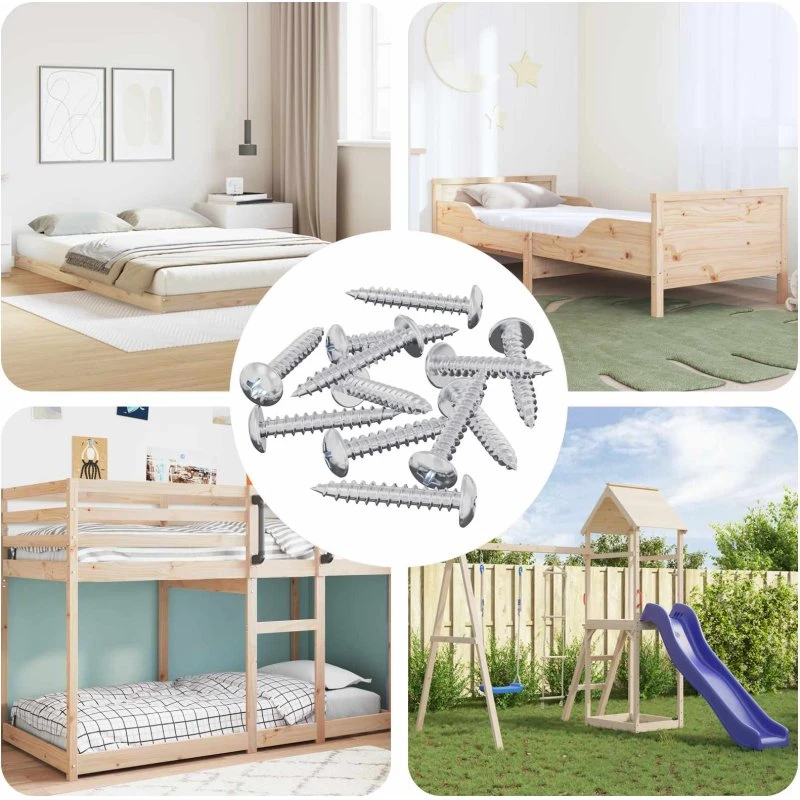 Selvborende skrue 4x25 mm zinkbelagt stål - 12 stk