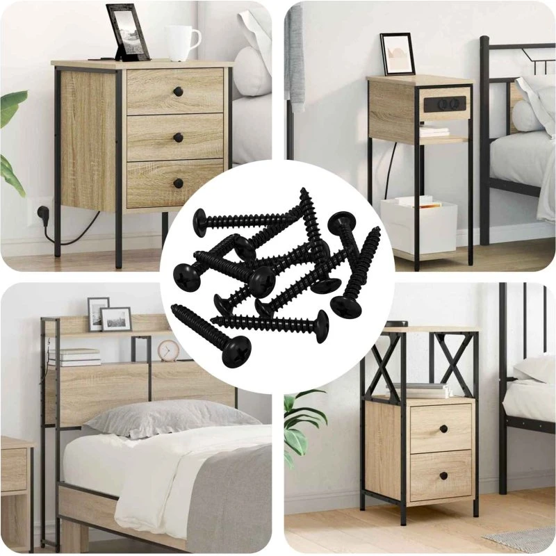 Tapenagel M4 x 28 mm 12 stk – sort stål