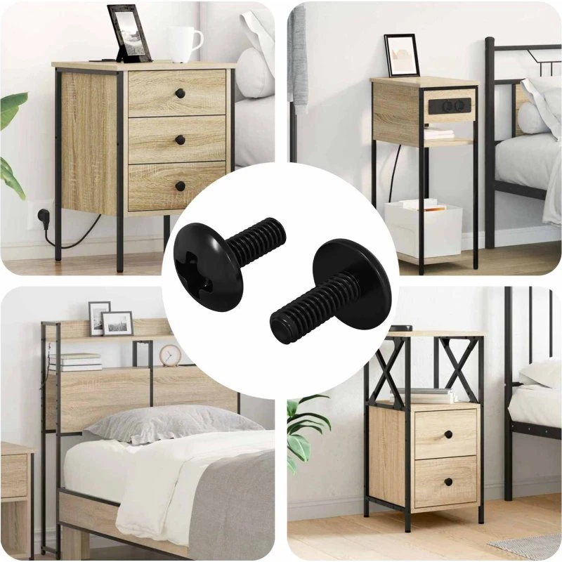 Sleeve skruer M4 x 10 mm 2 stk – Sort stål