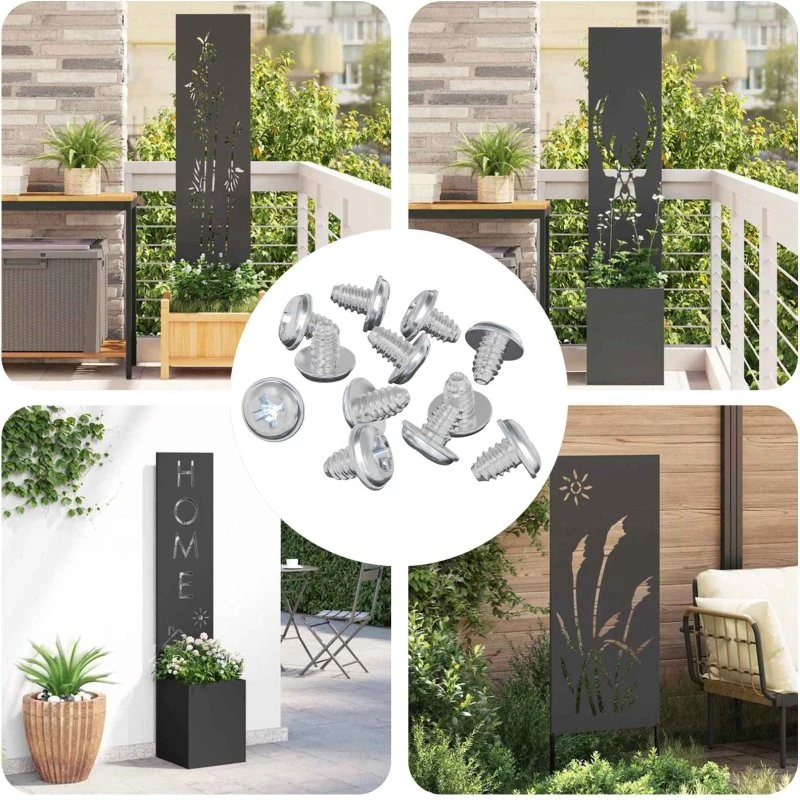 Låseskruer 12 stk M4 x 5 mm Sølv – Jern