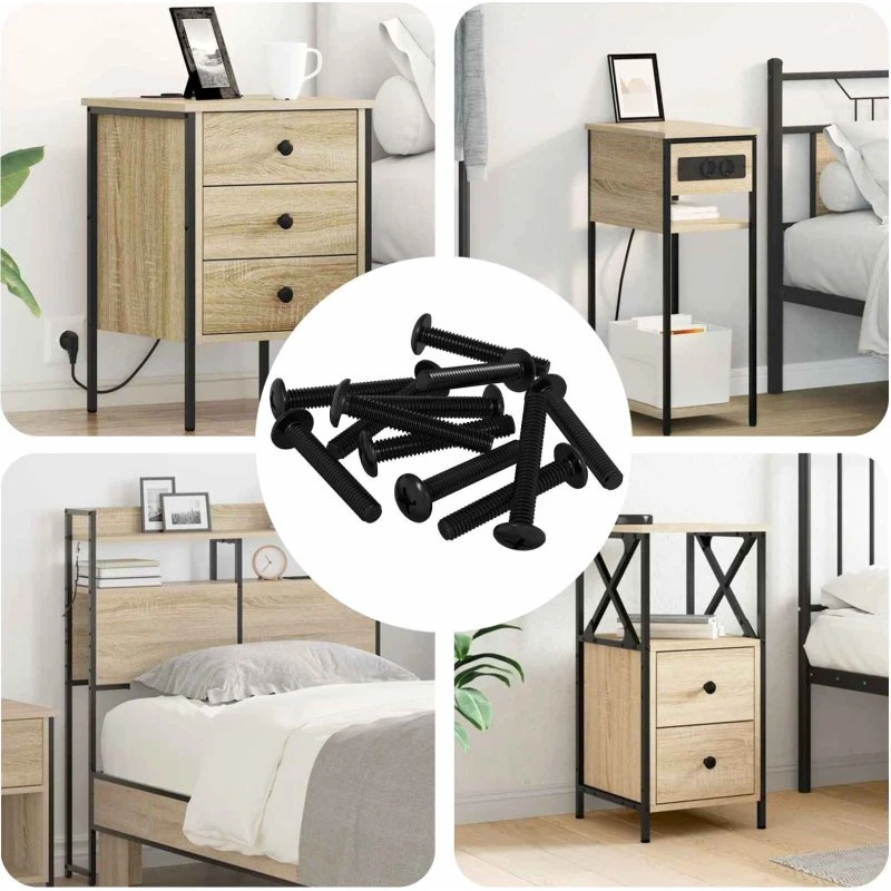 Skrue 5 x 30 mm, 12 stk – jern, sølvfinish