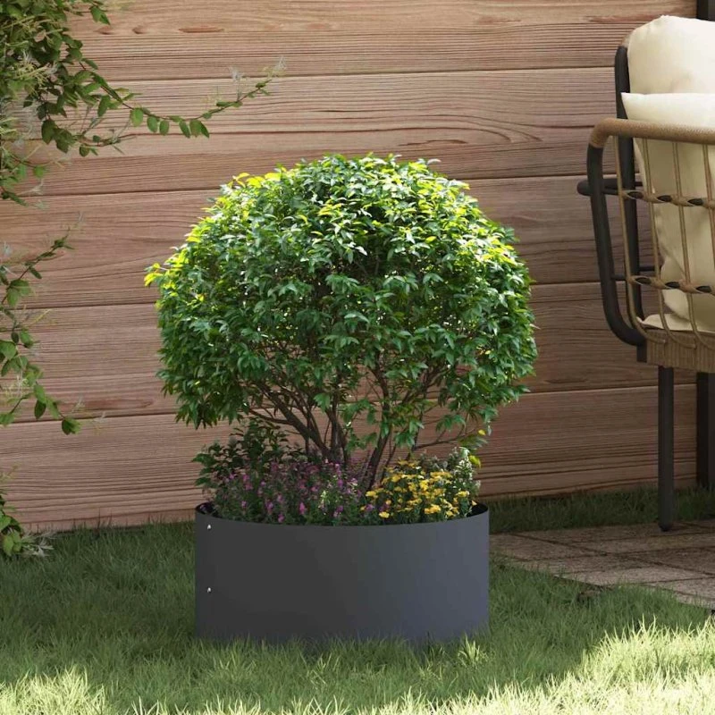 Plante-ring 5 stk 40x40x20 cm – Antracit stål