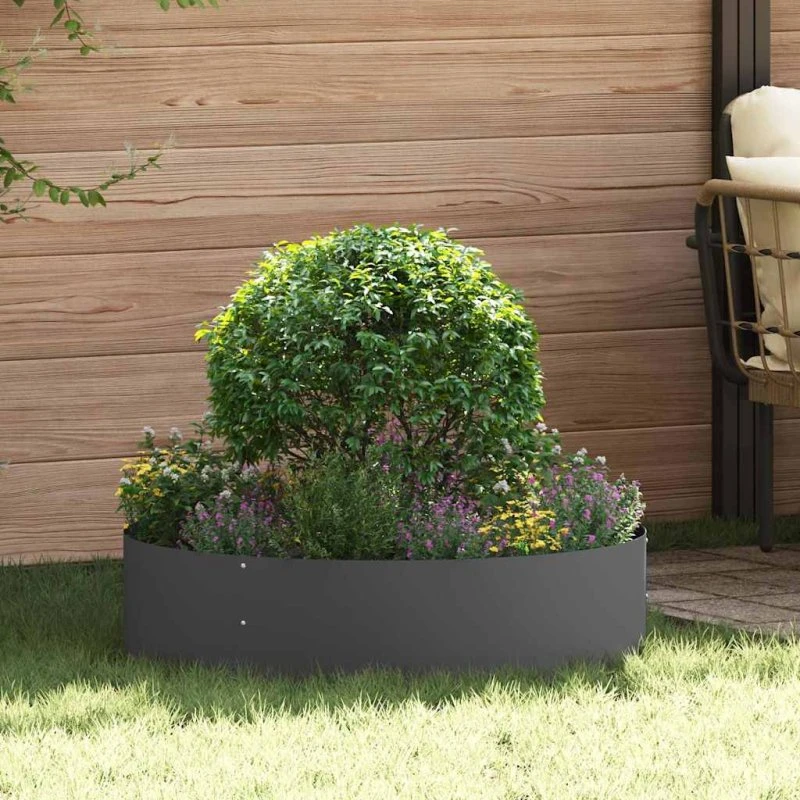 Plante-ring 5 stk sort koldvalset stål 80×80×20 cm