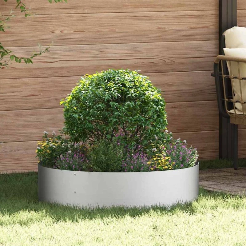 Plante ring 5 stk 80x80x20 cm – galvaniseret sølv
