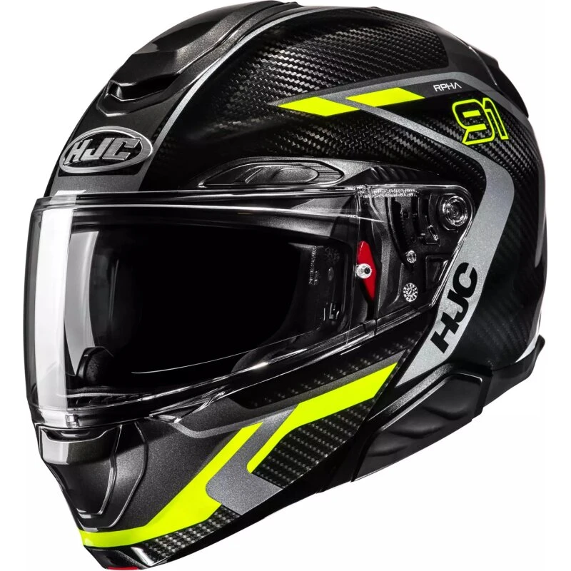 HJC RPHA91 CARBON LAGOS Black/Yellow L - Flip-up