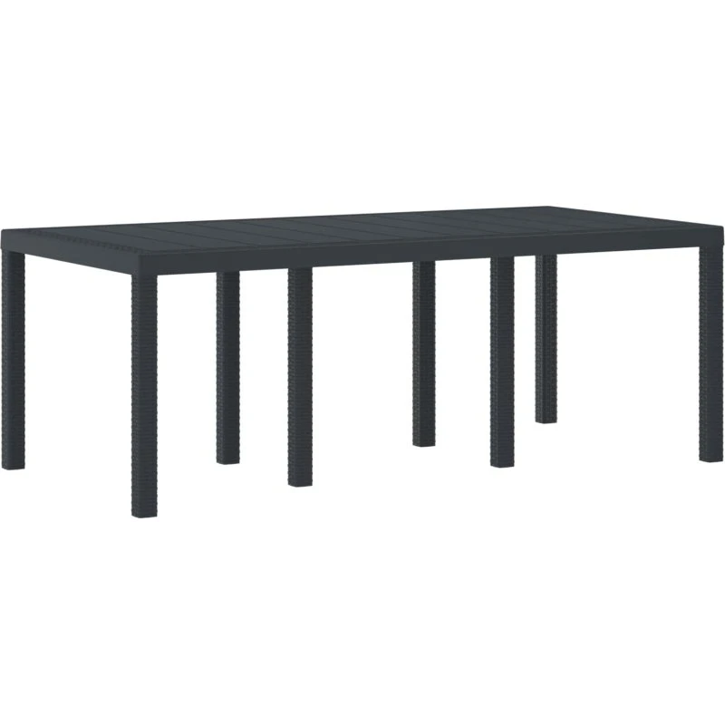 Havemøbel Bord Antracit 200x100x73 cm - Polyrattan