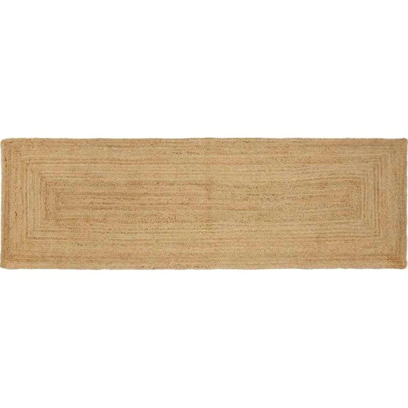 Jutetæppe Beige 80x250 cm – Håndlavet Løber