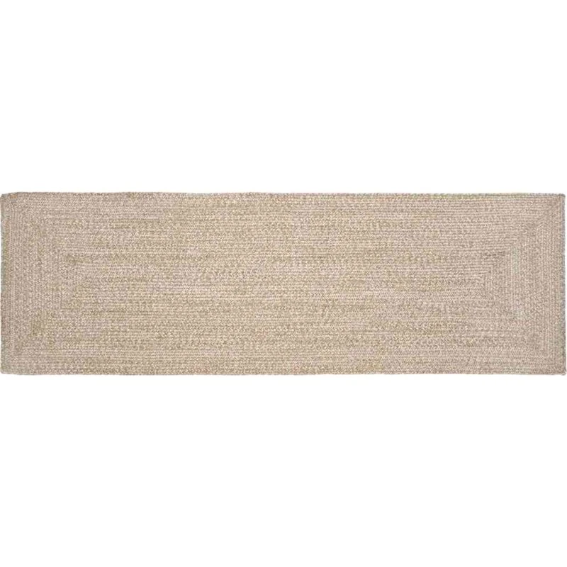 Juteområdetæppe Natur/Hvid 60 x 250 cm
