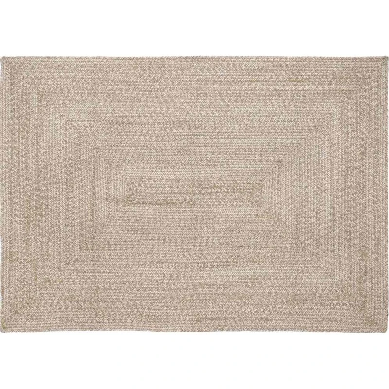 Juteområde tæppe 120x170 cm - natur/hvid rektangulært